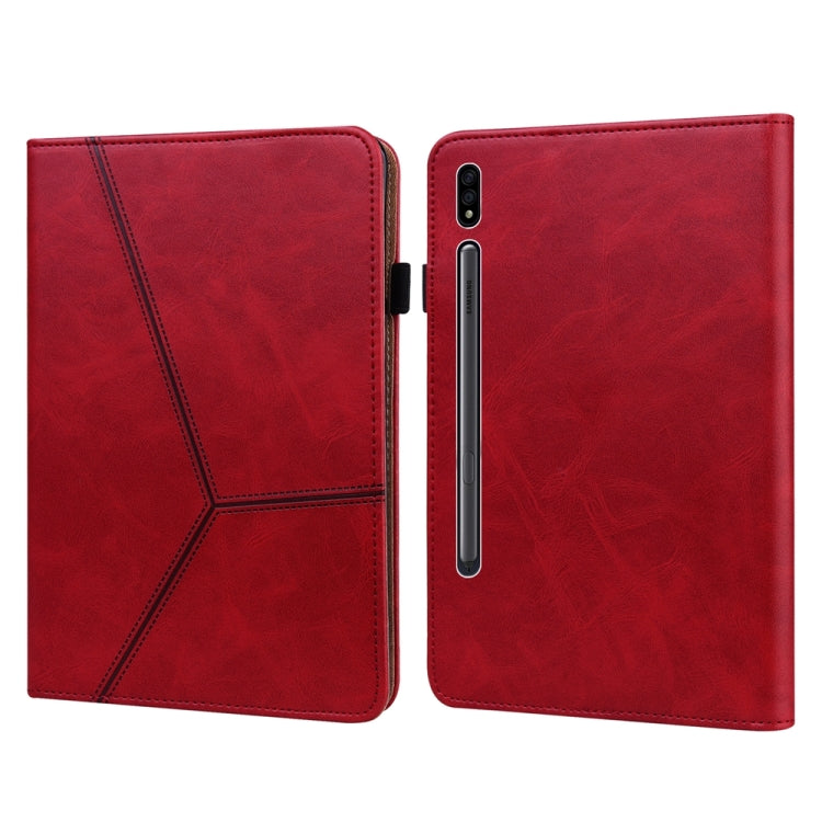 Solid Color Stripe Embossed Leather Tablet Case, For Samsung Galaxy Tab S9+ / S9 FE+, For Samsung Galaxy Tab S9 / S9 FE, For Samsung Galaxy Tab A9+, For Samsung Galaxy Tab A9