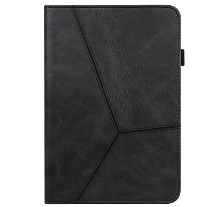 Solid Color Stripe Embossed Leather Tablet Case, For Samsung Galaxy Tab S7 / S8
