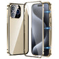 Magnetic Double-buckle HD Tempered Glass Phone Case, For iPhone 16 Plus, For iPhone 16, For iPhone 15 Pro Max, For iPhone 15 Pro