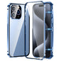 Magnetic Double-buckle HD Tempered Glass Phone Case, For iPhone 16 Plus, For iPhone 16, For iPhone 15 Pro Max, For iPhone 15 Pro