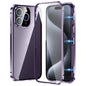 Magnetic Double-buckle HD Tempered Glass Phone Case, For iPhone 16 Plus, For iPhone 16, For iPhone 15 Pro Max, For iPhone 15 Pro