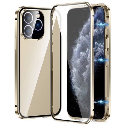 Magnetic Double-buckle HD Tempered Glass Phone Case, For iPhone 11 Pro Max, For iPhone 11, For iPhone 11 Pro