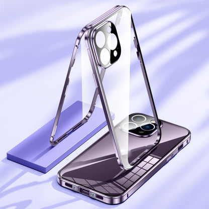 Magnetic Double-buckle HD Tempered Glass Phone Case, For iPhone 15 Plus, For iPhone 15, For iPhone 13 Pro Max, For iPhone 13 Pro