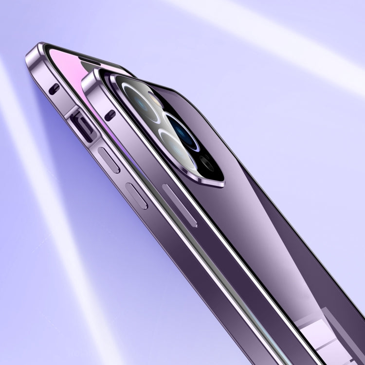 Magnetic Double-buckle HD Tempered Glass Phone Case, For iPhone 11 Pro Max, For iPhone 11, For iPhone 11 Pro