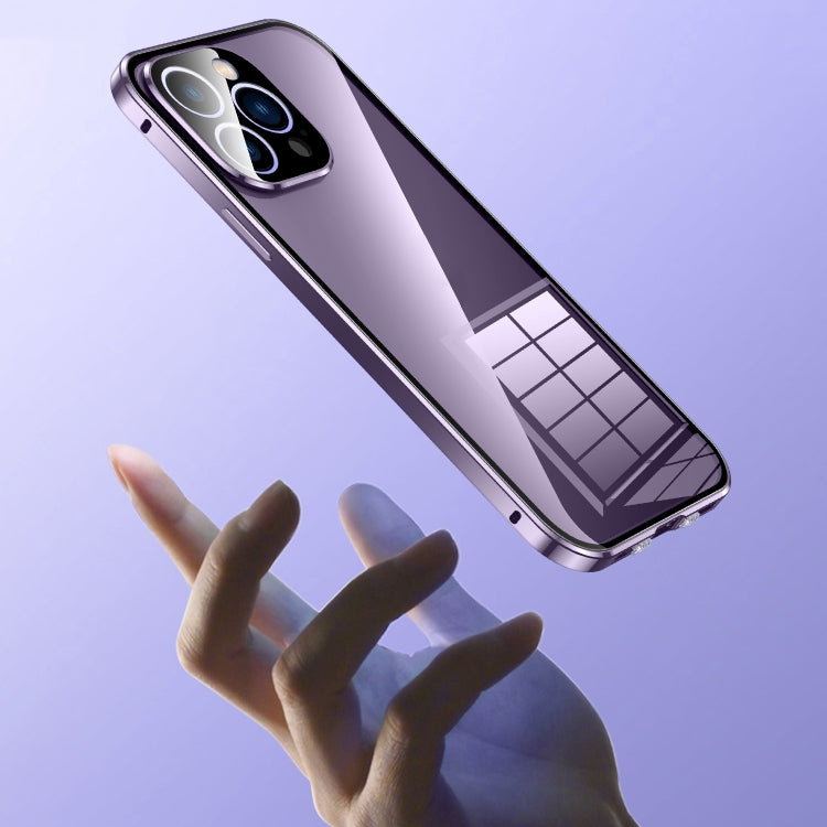 Magnetic Double-buckle HD Tempered Glass Phone Case, For iPhone 13, For iPhone 12, For iPhone 12 Pro Max, For iPhone 12 Pro