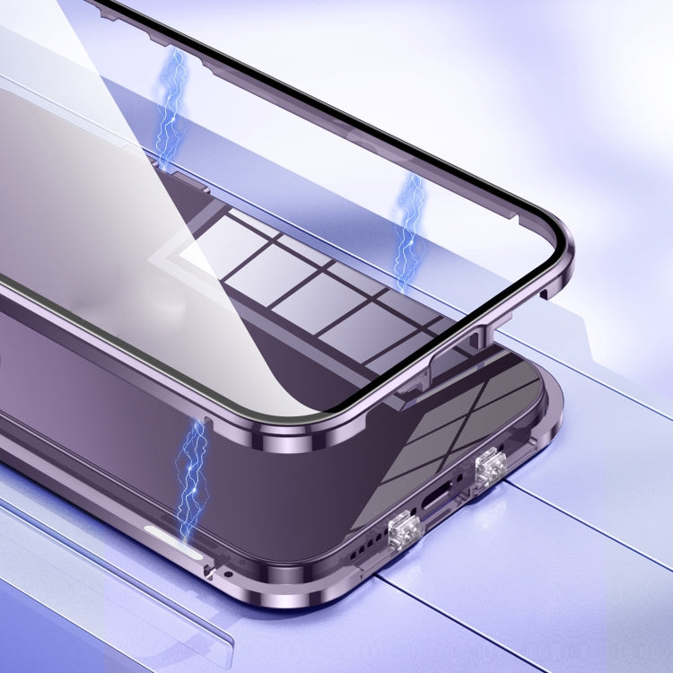 Magnetic Double-buckle HD Tempered Glass Phone Case, For iPhone 15 Plus, For iPhone 15, For iPhone 13 Pro Max, For iPhone 13 Pro