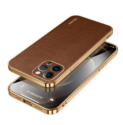 SULADA TPU + Litchi Texture Leather Phone Case, For iPhone 15 Pro Max, For iPhone 15 Pro, For iPhone 15 Plus, For iPhone 15