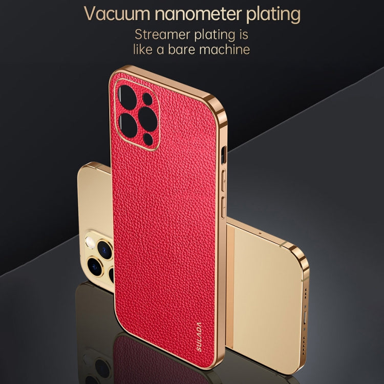 SULADA TPU + Litchi Texture Leather Phone Case, For iPhone 15 Pro Max, For iPhone 15 Pro, For iPhone 15 Plus, For iPhone 15