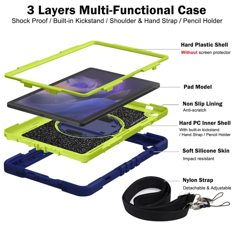 360 Degree Rotation PC Contrast Silicone Tablet Case