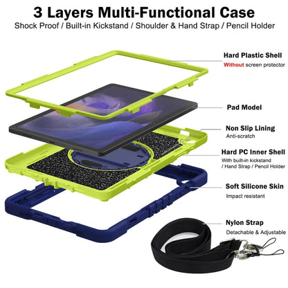 360 Degree Rotation PC Contrast Silicone Tablet Case