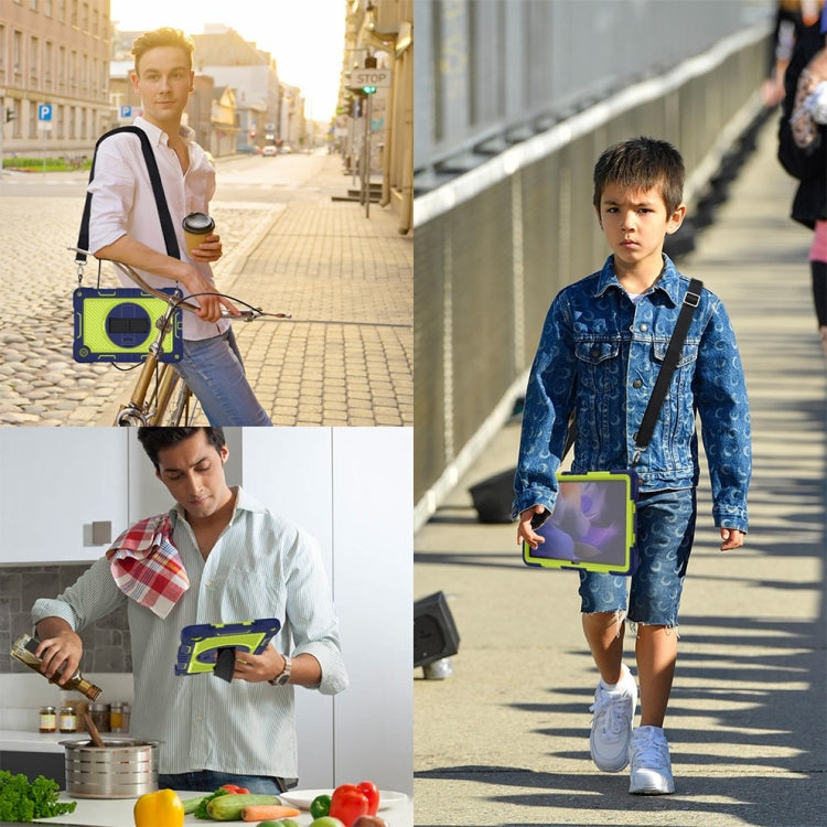 360 Degree Rotation PC Contrast Silicone Tablet Case