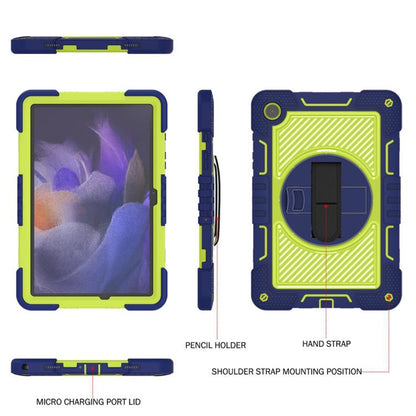 360 Degree Rotation PC Contrast Silicone Tablet Case, For Samsung Galaxy Tab A11+, For Samsung Galaxy Tab A11, For Samsung Galaxy Tab A9+, For Samsung Galaxy Tab A9
