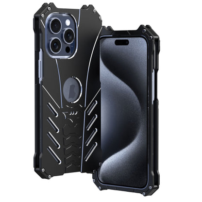 R-JUST Batman Hollow Metal Phone Protective Case, For iPhone 16 Pro Max, For iPhone 16 Pro, For iPhone 16 Plus, For iPhone 16, For iPhone 15 Pro Max, For iPhone 15 Pro, For iPhone 15 Plus, For iPhone 15