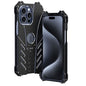 R-JUST Batman Hollow Metal Phone Protective Case, For iPhone 16 Pro Max, For iPhone 16 Pro, For iPhone 16 Plus, For iPhone 16, For iPhone 15 Pro Max, For iPhone 15 Pro, For iPhone 15 Plus, For iPhone 15