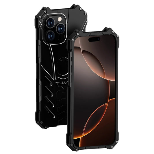 R-JUST Batman Hollow Metal Phone Protective Case, For iPhone 16 Pro, For iPhone 16 Plus, For iPhone 16, For iPhone 15 Pro Max, For iPhone 15 Pro, For iPhone 15 Plus, For iPhone 15