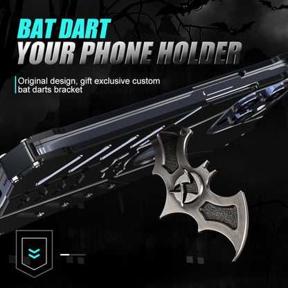R-JUST Batman Hollow Metal Phone Protective Case, For iPhone 16 Pro Max, For iPhone 16 Pro, For iPhone 16 Plus, For iPhone 16, For iPhone 15 Pro Max, For iPhone 15 Pro, For iPhone 15 Plus, For iPhone 15