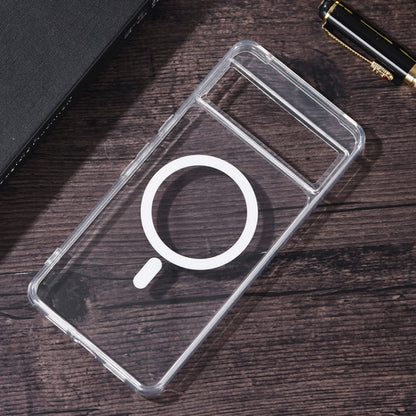 Transparent MagSafe Magnetic PC + TPU Phone Case, For Google Pixel 8 Pro, For Google Pixel 8, For Google Pixel 7a, For Google Pixel 7 Pro, For Google Pixel 7