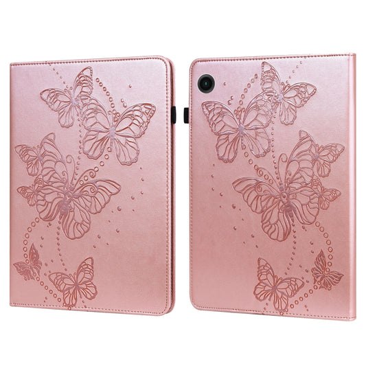 Embossed Butterfly Pattern Horizontal Flip Leather Tablet Case