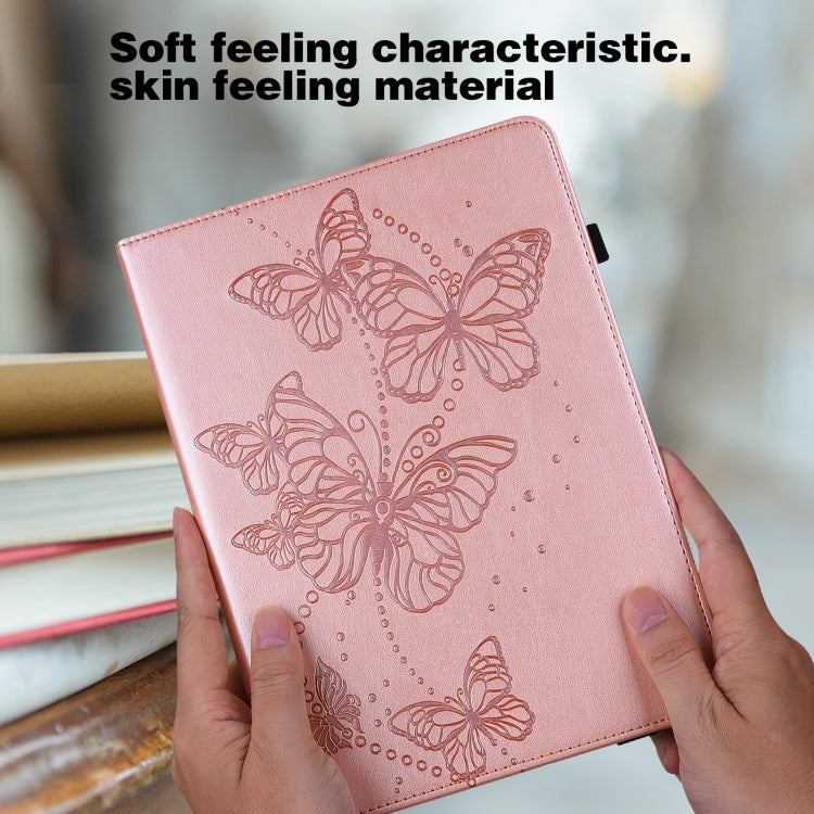 Embossed Butterfly Pattern Horizontal Flip Leather Tablet Case