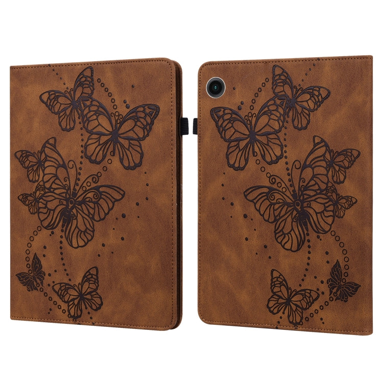 Embossed Butterfly Pattern Horizontal Flip Leather Tablet Case