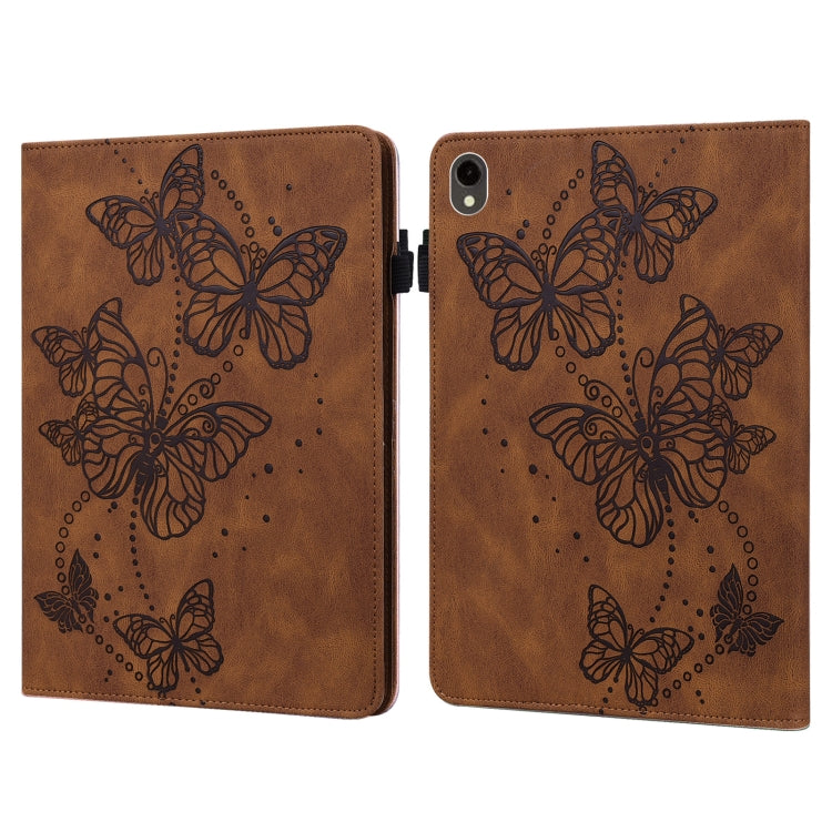 Embossed Butterfly Pattern Horizontal Flip Leather Tablet Case