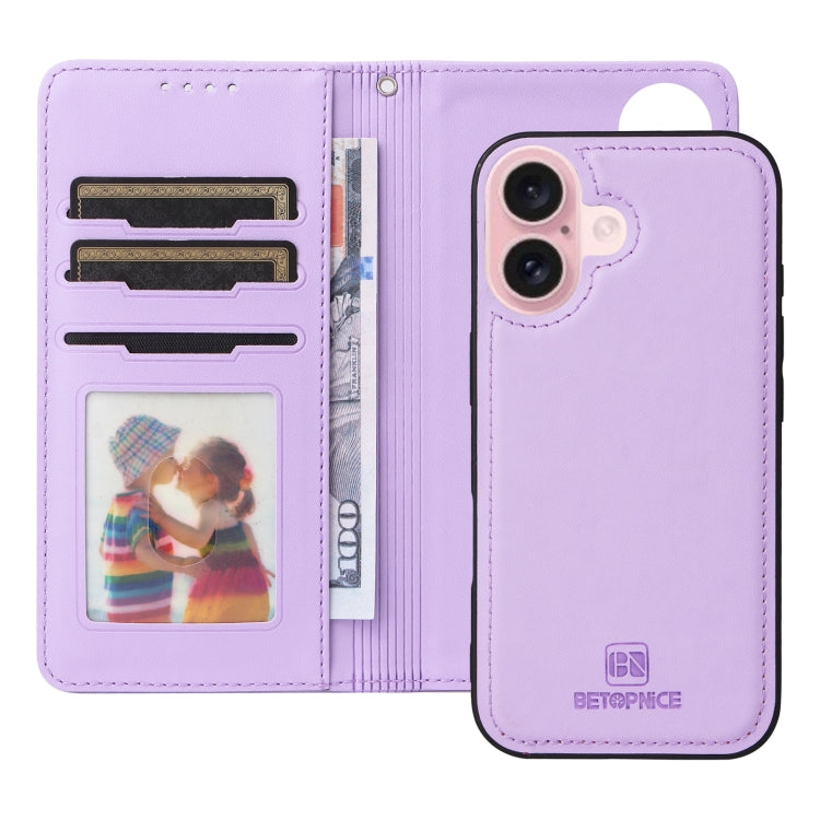 BETOPNICE BN-005 2 in 1 Detachable Imitate Genuine Leather Phone Case, For iPhone 16, For iPhone 15 Pro Max, For iPhone 15 Pro, For iPhone 15 Plus