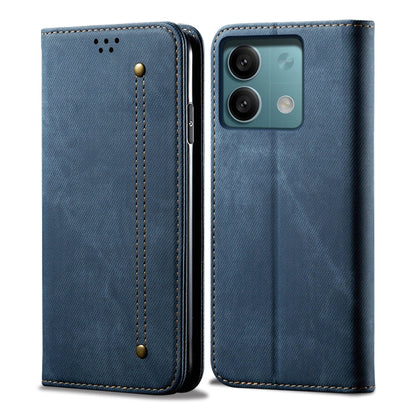 Denim Texture Casual Style Horizontal Flip Leather Case