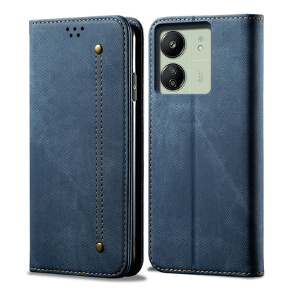 Denim Texture Casual Style Horizontal Flip Leather Case