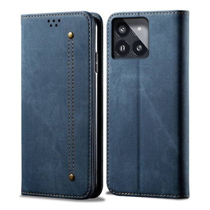 Denim Texture Casual Style Horizontal Flip Leather Case