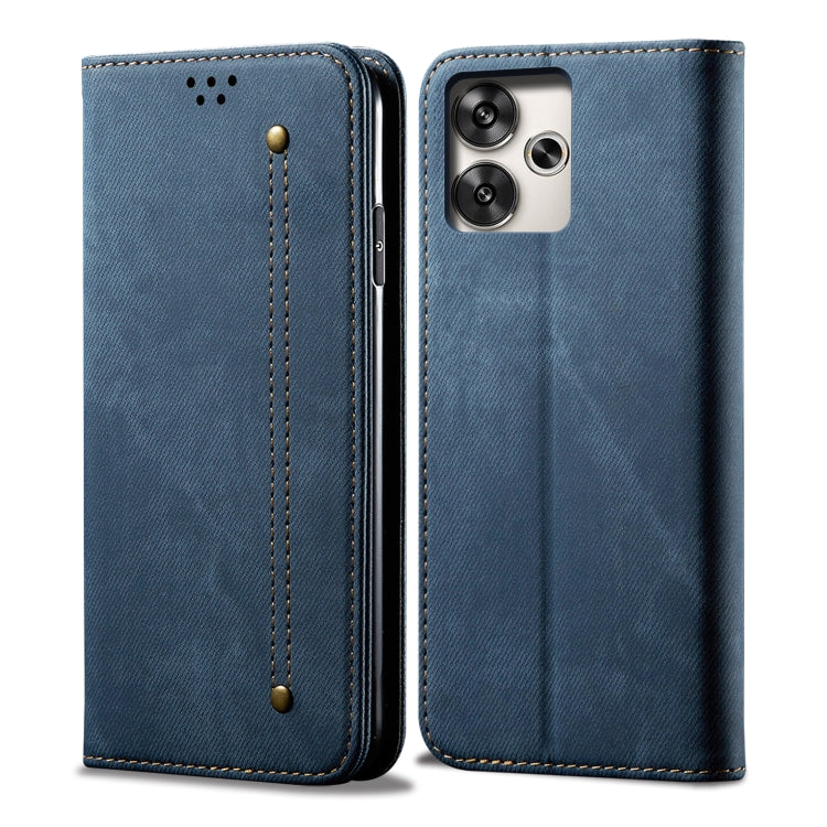 Denim Texture Casual Style Horizontal Flip Leather Case