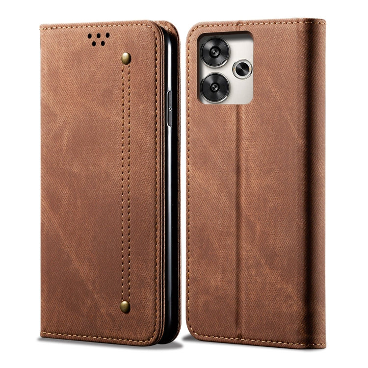 Denim Texture Casual Style Horizontal Flip Leather Case, For Xiaomi Redmi 13 4G Global, For Xiaomi Redmi Turbo 3, For Xiaomi Redmi Note 13 4G Global, For Xiaomi Redmi 13C 5G Global, For Xiaomi Redmi K70E, For Xiaomi Redmi Note 13R Pro