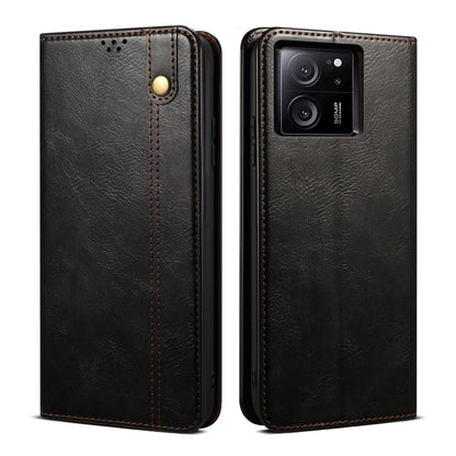Oil Wax Crazy Horse Texture Leather Phone Case