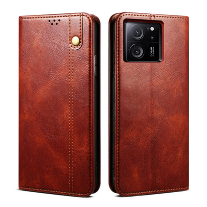 Oil Wax Crazy Horse Texture Leather Phone Case