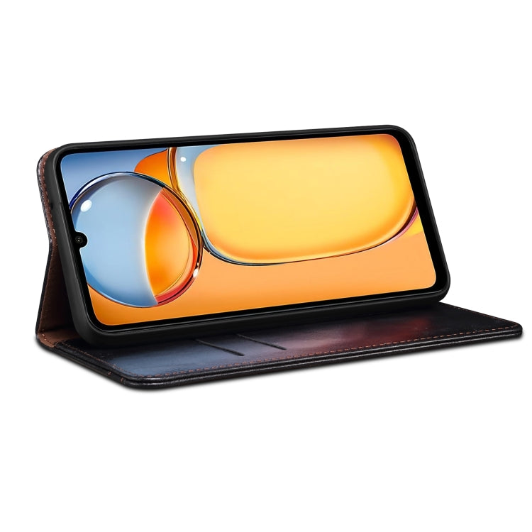 Oil Wax Crazy Horse Texture Leather Phone Case