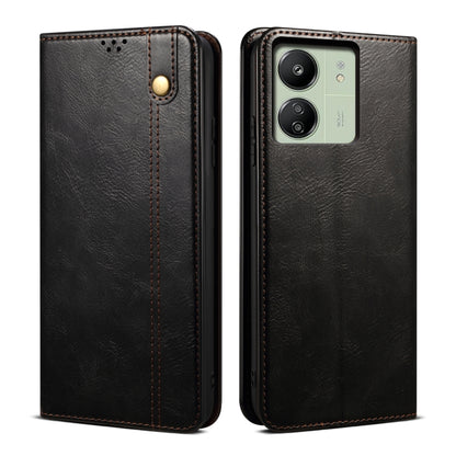 Oil Wax Crazy Horse Texture Leather Phone Case