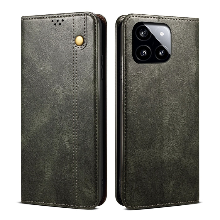 Oil Wax Crazy Horse Texture Leather Phone Case