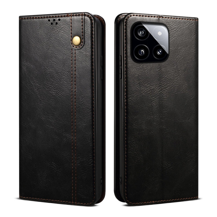 Oil Wax Crazy Horse Texture Leather Phone Case