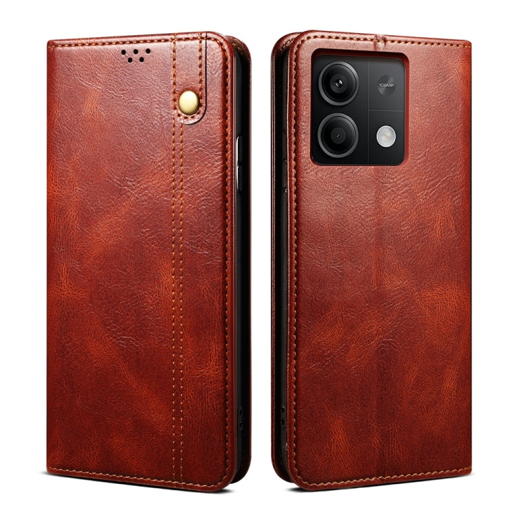 Oil Wax Crazy Horse Texture Leather Phone Case