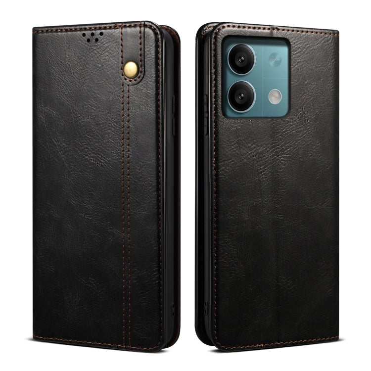 Oil Wax Crazy Horse Texture Leather Phone Case