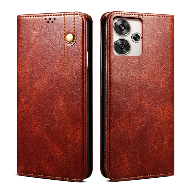 Oil Wax Crazy Horse Texture Leather Phone Case