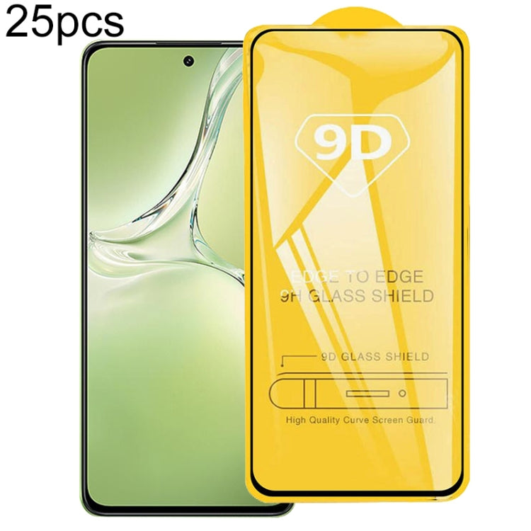 25pcs 9D Full Glue Screen Tempered Glass Film