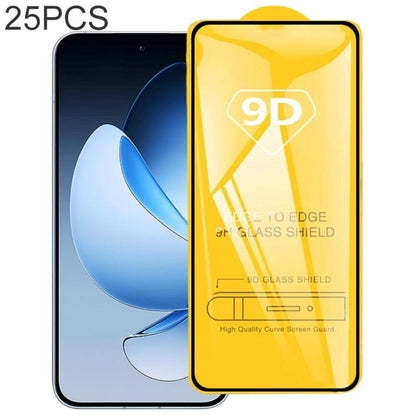25pcs 9D Full Glue Screen Tempered Glass Film