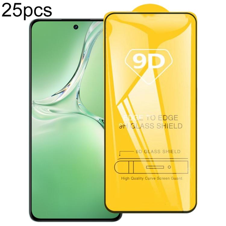 25pcs 9D Full Glue Screen Tempered Glass Film