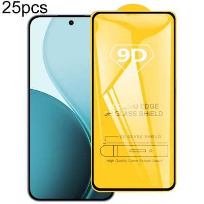 25pcs 9D Full Glue Screen Tempered Glass Film