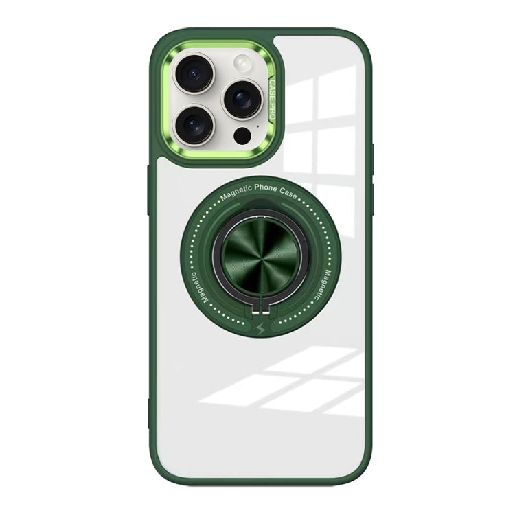 Magnetic Rotating Ring Holder Acrylic Phone Case, For iPhone 15 Pro Max, For iPhone 15 Pro, For iPhone 15 Plus, For iPhone 15