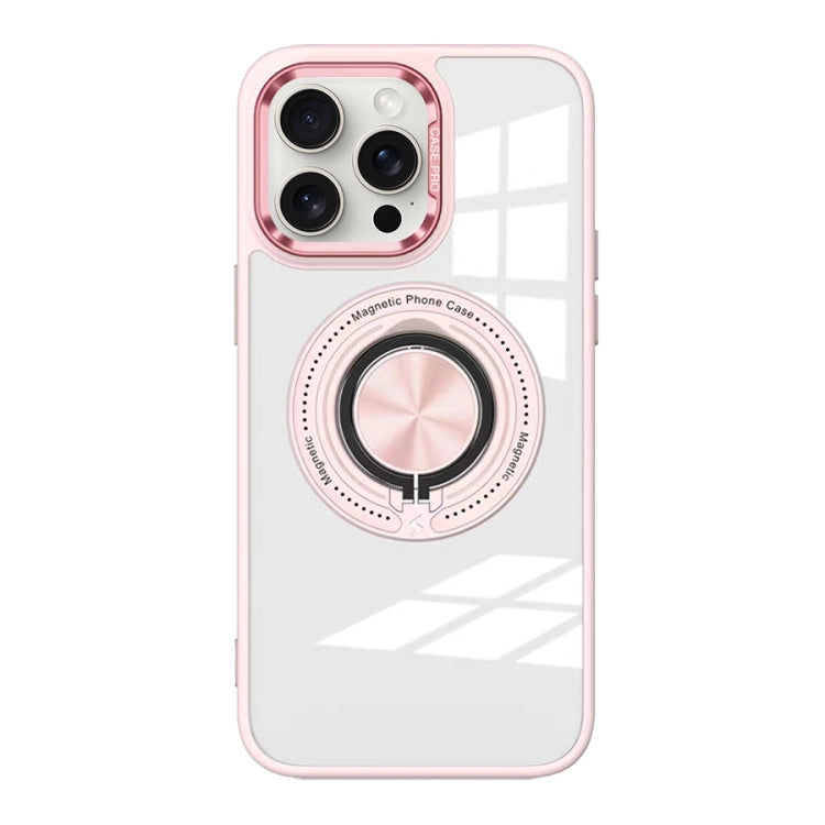 Magnetic Rotating Ring Holder Acrylic Phone Case, For iPhone 15 Pro Max, For iPhone 15 Pro, For iPhone 15 Plus, For iPhone 15