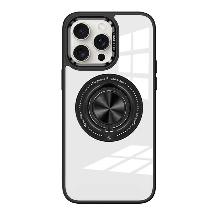 Magnetic Rotating Ring Holder Acrylic Phone Case, For iPhone 15 Pro Max, For iPhone 15 Pro, For iPhone 15 Plus, For iPhone 15