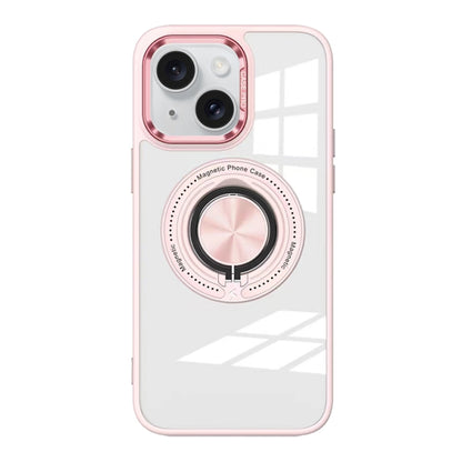 Magnetic Rotating Ring Holder Acrylic Phone Case, For iPhone 15 Pro Max, For iPhone 15 Pro, For iPhone 15 Plus, For iPhone 15