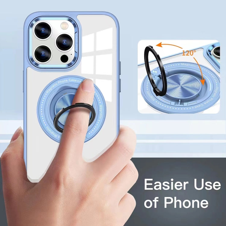 Magnetic Rotating Ring Holder Acrylic Phone Case, For iPhone 15 Pro Max, For iPhone 15 Pro, For iPhone 15 Plus, For iPhone 15