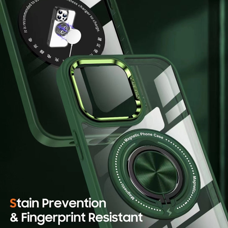 Magnetic Rotating Ring Holder Acrylic Phone Case, For iPhone 15 Pro Max, For iPhone 15 Pro, For iPhone 15 Plus, For iPhone 15